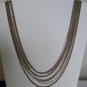 Crown Trifari Silver and Gold Tone Multi Chain Necklace nec1092