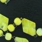 Aztec Design Yellow Glass Beaded Necklace Nec2041