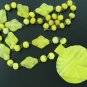 Aztec Design Yellow Glass Beaded Necklace Nec2041