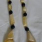 Artisan Marbled Plastic and French Jet with Hand Painted Kitten Nec2093