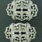 Vintage Musi Silver Tone Shoe Clips with Ornate Design Mis2003