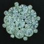 Layered Round Clear Rhinestone Brooch Bro2094