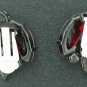 Vintage Red and Clear Marquis and Round Aurora Borealis Rhinestone Earrings Ear2077