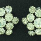 Clear Prong Set Rhinestone Cluster Earrings Ear2049