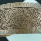Malta Sterling Copper Coated Wide Stamped Cuff Bracelet Bra1009bc