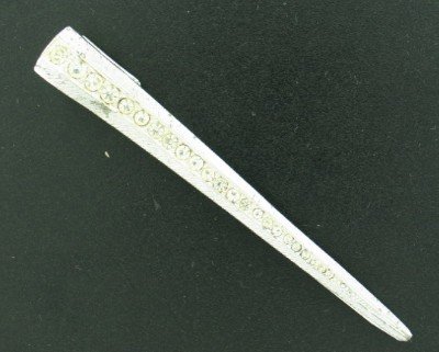 Long Clear Rhinestone Silver Tone Hair Clip Mis2004