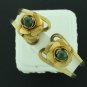 Vintage Clamper Bracelet with Roses and Faux Jade Bra2013