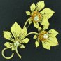 Vintage Rhinestone Maple Leaf Brooch Bro2047