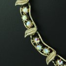 Vintage Coro Gold Tone Aurora Borealis Necklace Nec2028