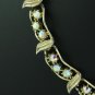 Vintage Coro Gold Tone Aurora Borealis Necklace Nec2028