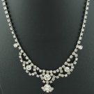 Vintage Clear Prong Set Rhinestone Necklace Nec2080