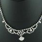 Vintage Clear Prong Set Rhinestone Necklace Nec2080