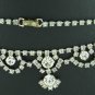 Vintage Clear Prong Set Rhinestone Necklace Nec2080