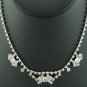 Vintage Unsigned Clear Prong Set Rhinestone Choker Nec2064