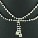 Glitzy Clear Rhinestone Daggle Choker Nec2065