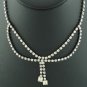 Glitzy Clear Rhinestone Daggle Choker Nec2065