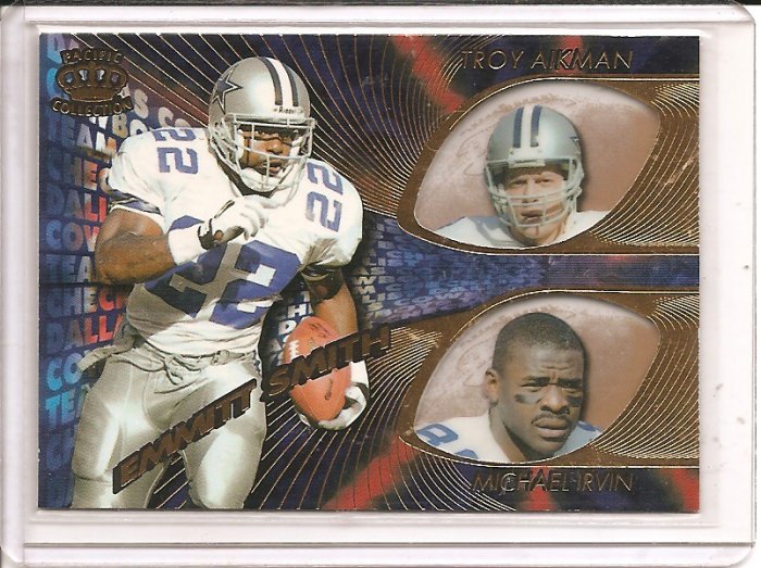 Dallas Cowboys Graded Cards Emmitt Smith & Troy Aikman Rookie Promo Cards - Graded  WCG 10 | Dallas Cowboys Collection Football Rookie Cards