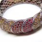 W@W!!! 925 Sterling Silver Black Color Plated Bangle