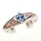 925 Sterling Silver Ring With Natural Fancy Sapphire