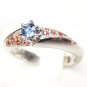 925 Sterling Silver Ring With Natural Fancy Sapphire