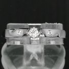 ** NICE ** natural sparkling Diamond ring on white gold setting