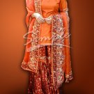 Orange & Maroon Wedding Dress 047