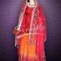 Red orange Wedding dress 049