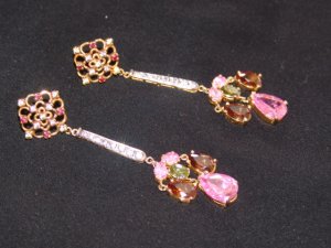 Gold plated Silver Earrings J 52