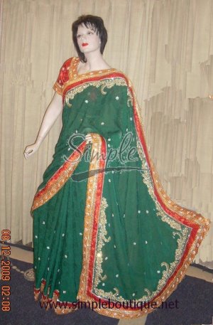 Green Saree 0163