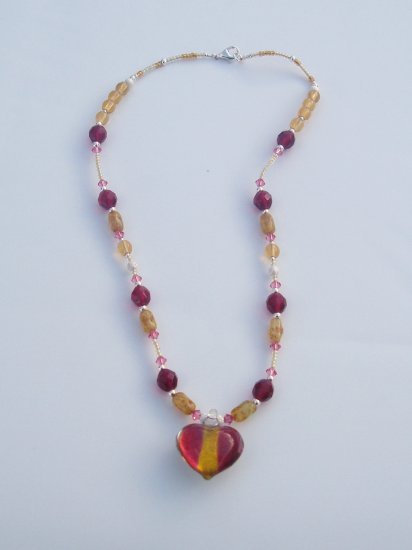 Innocence Rose Heart Necklace