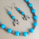 Southwest Rabbit Necklace and Earrings Set