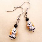 Peruvian Puppy Dog Earrings - Yellow/Black