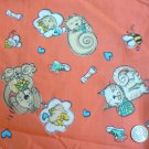 1 Yard - Sewing Fabric - Cat Dog Dreams on Orange 1 Yard - Sewing Fabric - Cat Dog Dreams on Orange