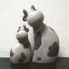 Cute Brown Cow Ceramic Figurines Shabby Chic Hollow (EC-FIG501)