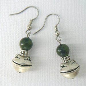 Frog Head Bead Earrings
