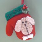 Doggy on Mitten Dog Christmas Tree Ornament