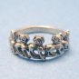 Parade of Kitty Cats Sterling Silver Finger Ring - (EC-RNG105)