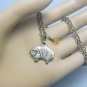 Primitive Sheep Bronze Necklace w/ Glass Crystal Bead