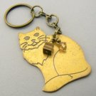 Vintage Sitting Brass Cat Key Chain Ring Keychain (EC-KEY102) Vintage Sitting Brass Cat Key Chain Ring Keychain (EC-KEY102)