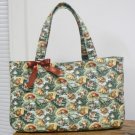 Frogs on Lily Pads Green Fabric Tote