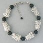 Cat Porcelain & Black Onyx Bead Bracelet