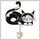 Black & White Kitty Cat Copper Wind Chime (EC-WIN102) Black & White Kitty Cat Copper Wind Chime (EC-WIN102)