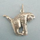 Poucing Kitty Cat Sterling Silver Charm
