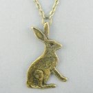 Jack Rabbit Bunny (Bronze) Chain Necklace
