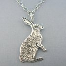 Jack Rabbit Bunny (Silver) Chain Necklace