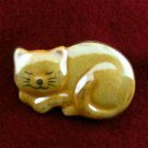 Sleeping Orange Kitty Cat Ceramic Pin (EC-PIN107)