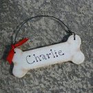 Personalized Dog Bone Wood Christmas Tree Ornament