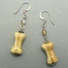 Porcelain Dog Bone Dogbone Earrings