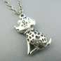 Puppy Love Silver Toned 3D Dog Necklace Charm Pendant