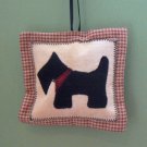 Appliqué Scottie Dog Christmas Tree Ornament